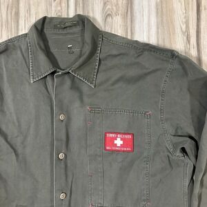 Vtg Tommy Hilfiger Shirt Shacket Size Large Military Utility Gorpcore Green Y2K